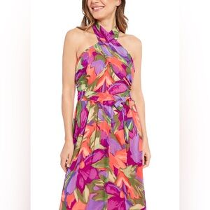 Maggie London Halter Floral Dress